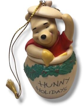 Disney Winnie the Pooh Vintage Hunny Holidays Christmas Ornament Holiday Rare